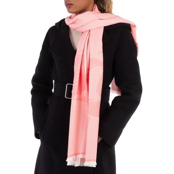 New Burberry EKD  Intarsia-Knit Scarf - Picture 1 of 4